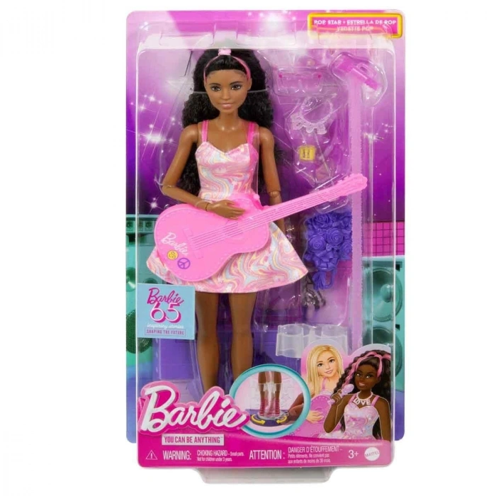 Barbie 65.Yıl Deluxe Kariyer Bebekleri - Pop Yıldızı HRG41 - Barbie Oyuncak Barbie Bebek Barbi Meslek