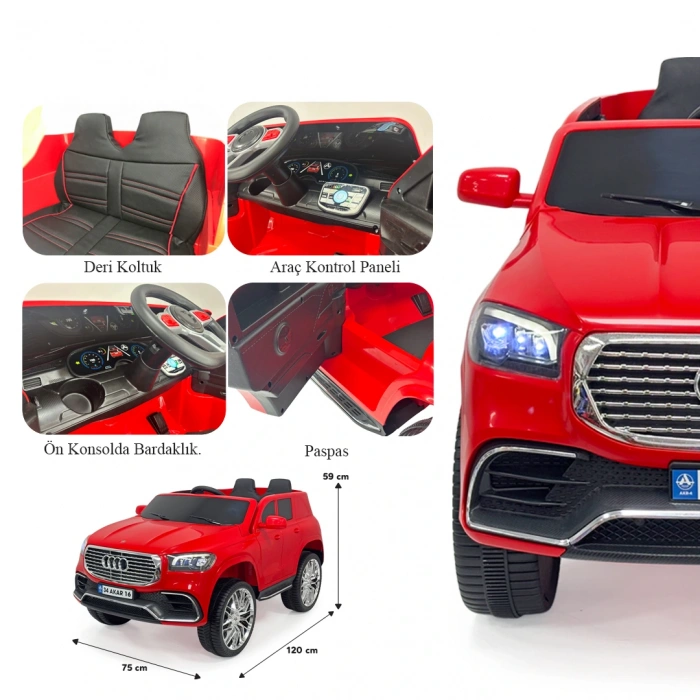 Admire GT Kırmızı Uzaktan Kumandalı 4X2 12 Volt Akülü Araba - RC Audi Akülü Araba Audi Akülü Araç