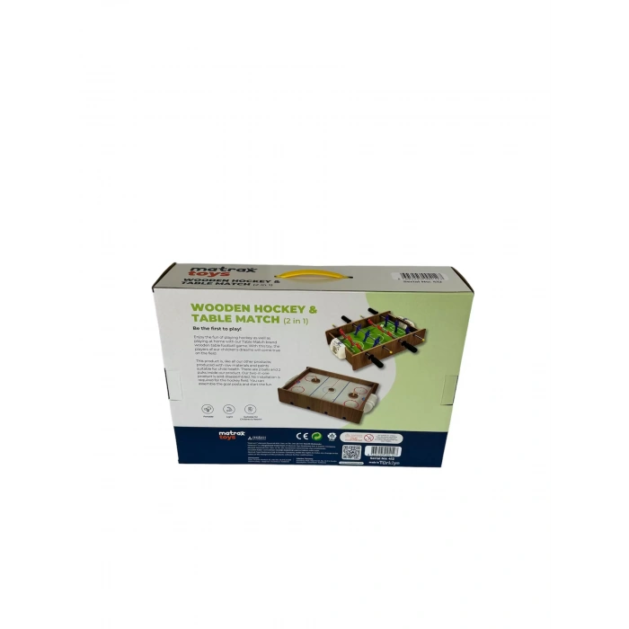 Ahşap Hokey ve Ahşap Langırt Seti - Ahşap Oyuncak - Futbol Oyuncakları - Top Oyuncak Langırt Setleri - Langırt Oyuncakları