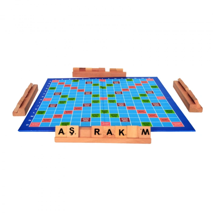 Ahşap Kelime Oyunu Oyunu - Akıl ve Zeka Oyunu - Scrabble Oyunu - Redka Kelime Oyunu - Strateji Oyunu