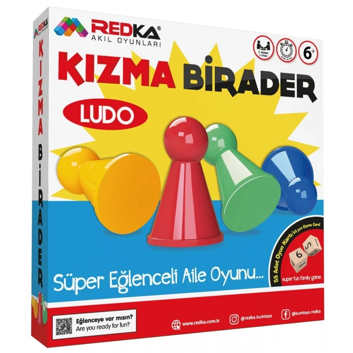 Ahşap Kızma Birader Oyunu - Akıl ve Zeka Oyunu - Kızma Birader Oyunu - Redka Ludo Oyunu - Strateji Oyunu