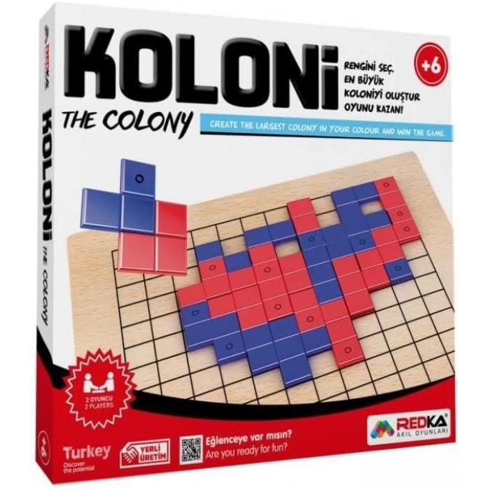 Ahşap Koloni Oyunu - Akıl ve Zeka Oyunu - Squares Oyunu - Redka Koloni Oyunu - Strateji Oyunu