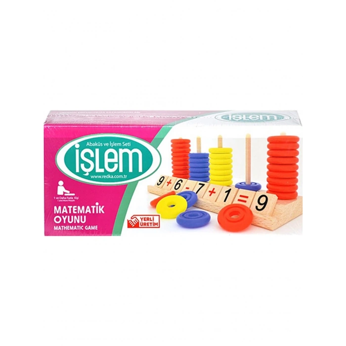 Ahşap Matematik İşlem Oyunu - Akıl ve Zeka Oyunu - Matematik Oyunu - Redka Matematik İşlem Oyunu - Eğitici Oyunu