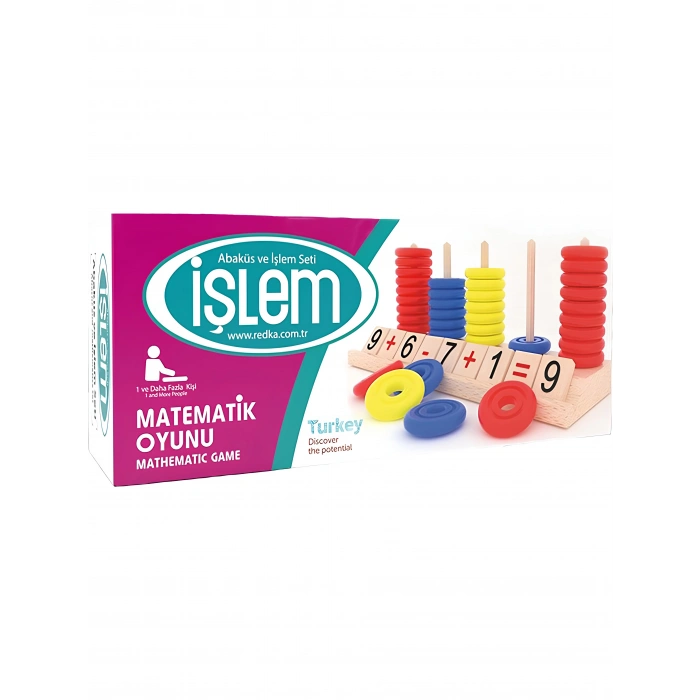 Ahşap Matematik İşlem Oyunu - Akıl ve Zeka Oyunu - Matematik Oyunu - Redka Matematik İşlem Oyunu - Eğitici Oyunu