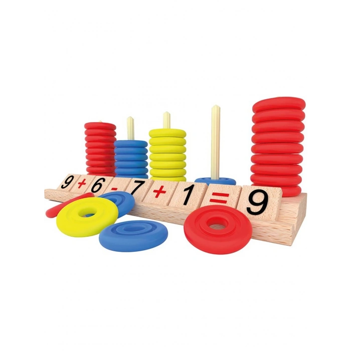 Ahşap Matematik İşlem Oyunu - Akıl ve Zeka Oyunu - Matematik Oyunu - Redka Matematik İşlem Oyunu - Eğitici Oyunu