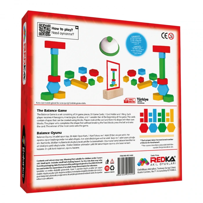 Ahşap Play Pattern Oyunu - Akıl ve Zeka Oyunu - Görüntü İşleme Oyunu - Redka Balance Oyunu