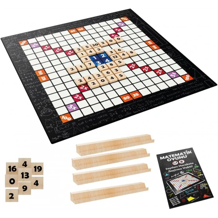 Ahşap Redka Matematik Oyunu - Matematik Çözmece Oyunuz - İşlem Oyunu Zeka Oyunu