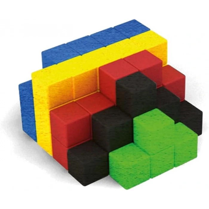 Ahşap Renkli Birim Küpler - Redka Birim Küpler Ahşap Bloklar - Ahşap Renkli Küpler