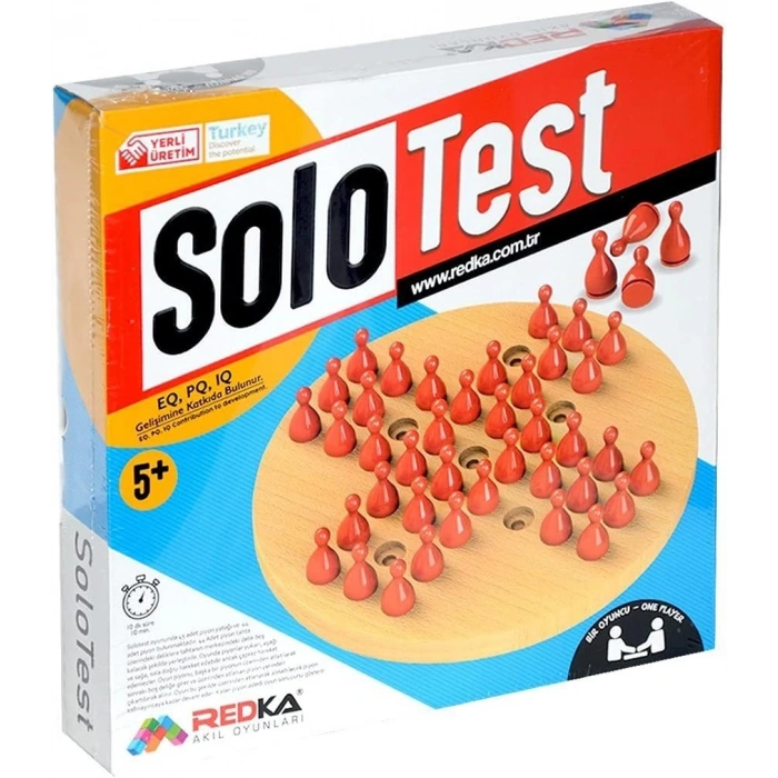 Ahşap Solo Test Oyunu - Akıl ve Zeka Oyunu - Solo Oyunu - Redka Solo Test Oyunu - Strateji Oyunu