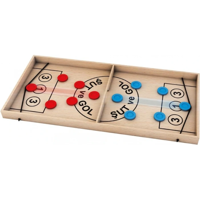 Ahşap Şut ve Gol Oyunu - Ahşap Oyuncaklar - Fast Finger Oyunu - Redka Şut ve Gol Oyunu