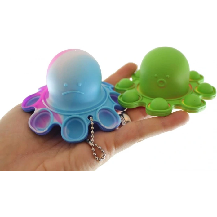 Ahtapot Popİt Oyuncak (1 Adet) - Popit Stres Oyuncak - Pıt Pıt Oyuncak - Hayvan Popit - Fidget Stres Oyuncak