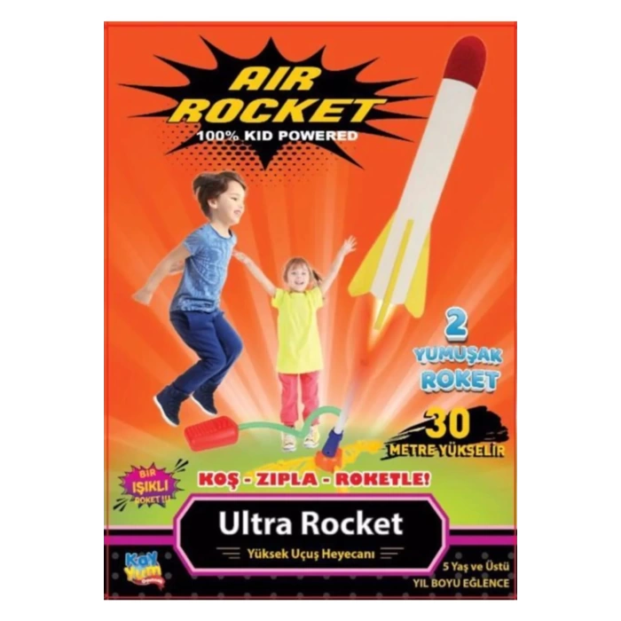 Air Rocket Tekli Seti - Roket Oyuncak - 2 Roket Ve Havalı Roketatar - Tekli Açık Hava Oyuncağı - Airrocket