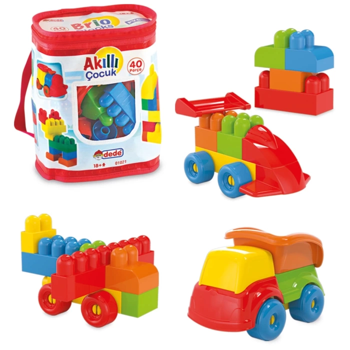 Akıllı Çocuk (40 Parça) - Büyük Parça Lego - Lego Setleri - Bloklar - Bebek Lego