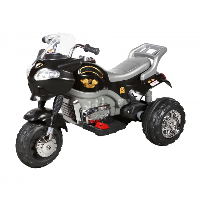 Amortisörlü Akülü Turbo GoWay Motosiklet Siyah - Aliş GoWay Motorsiklet 12 Volt Akülü Motor - Aliş Go Way Motor