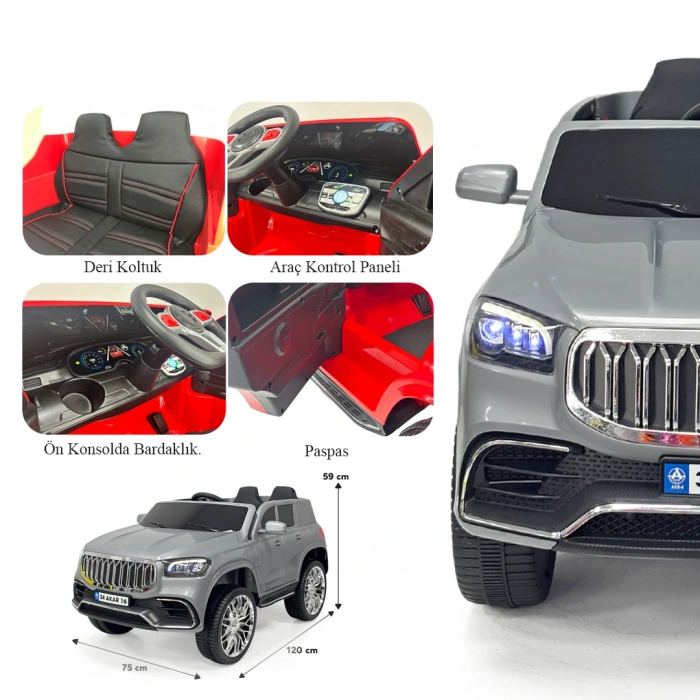 Ata GT Gri Uzaktan Kumandalı 4X2 12 Volt Akülü Araba - RC Togg Akülü Araba Tog Akülü Araç