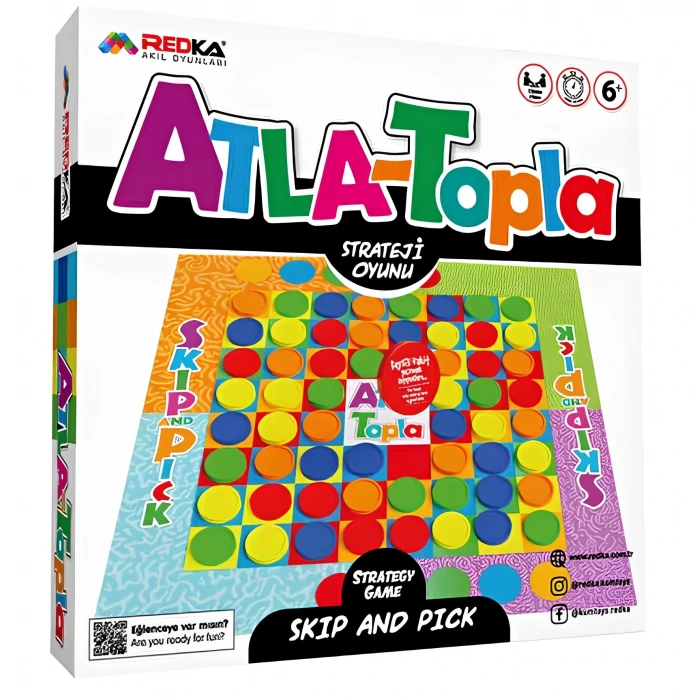 Atla Topla Oyunu - Akıl ve Zeka Oyunu - Skippity Oyunu - Redka Atla Topla Oyunu - Strateji Oyunu