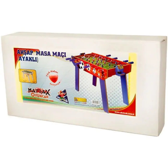 Ayaklı Ahşap Langırt Seti - Ahşap Oyuncak - Futbol Oyuncakları - Top Oyuncak Langırt Setleri - Langırt Oyuncakları - Ahşap Masa Oyunu