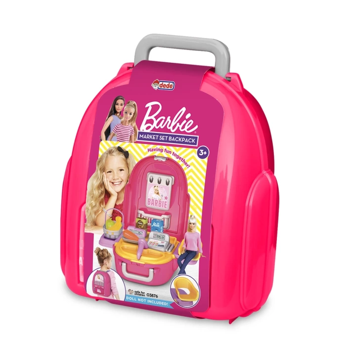Barbie Market Seti Sırt Çantası - Kasiyer Oyuncakları - Market Setleri - Evcilik Oyuncakları