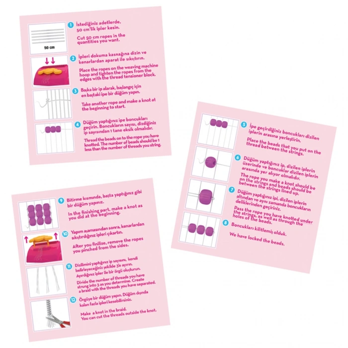 Barbie Takı Dokuma Seti - Dede Takı Seti - Boncuk Kolye Seti - Barbie Oyuncakları