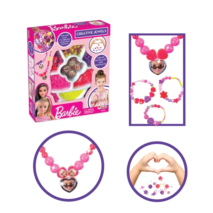 Barbie Tekli Takı Seti - Dede Takı Seti - Boncuk Kolye Seti - Barbie Oyuncakları