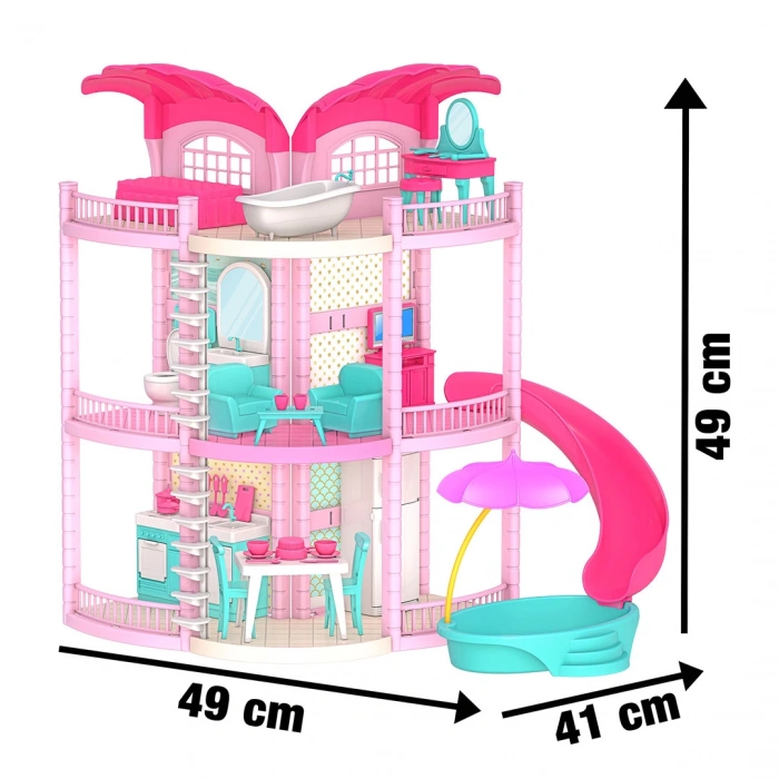 Bellanın Hawai Evi - Bella Oyuncak Ev - Barbie Ev Seti - Barbie Ev Seti - Bellanın Hawai Evi - Bella Havuzlu Hawai Evi