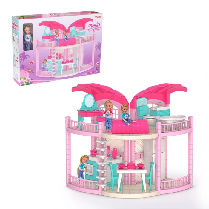 Bellanın Kumsal Evi - Bella Oyuncak Ev - Barbie Ev Seti - Barbie Ev Seti - Bellanın Kumsal Evi - Bella 2 Katlı Evi