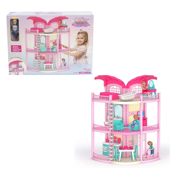 Bellanın Masal Evi - Bella Oyuncak Ev - Barbie Ev Seti - Barbie Ev Seti - Bellanın Masal Evi - Bella 3 Katlı Evi