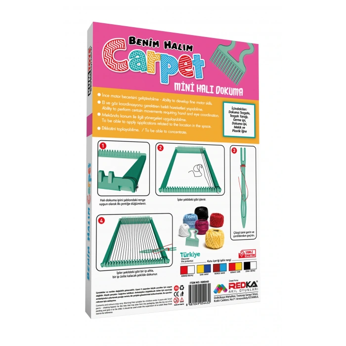 Benim Halım Carpet - Kumtoys Halı Dokunma Seti - Sanat Seti - El Zanaat Seti