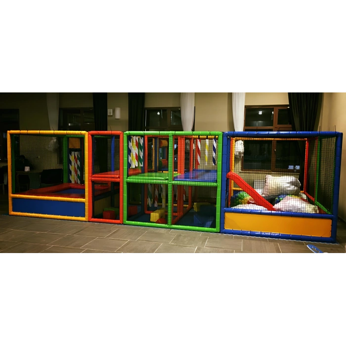 Bigom Akrobatik Oyun Havuzu ve Trambolin - Sünger Soft Play Top Havuzu Çocuk Oyun Alanı