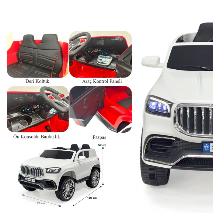 Bold GT Beyaz Uzaktan Kumandalı 4X2 12 Volt Akülü Araba - RC BMW Akülü Araba BMW Akülü Araç