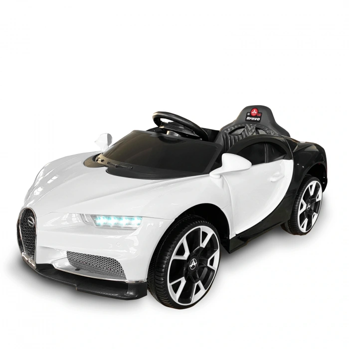 Bravo GT Beyaz Uzaktan Kumandalı 4X2 12 Volt Akülü Araba - RC Bugatti Akülü Araba