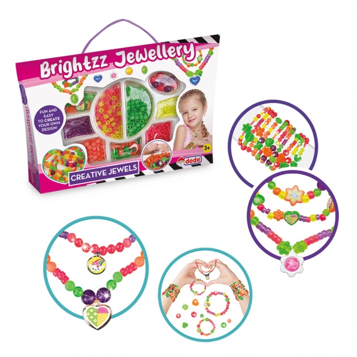 Brightzz Takı Seti Küçük El Çantası - Dede Takı Seti - Boncuk Kolye Seti - El İşi Oyuncak