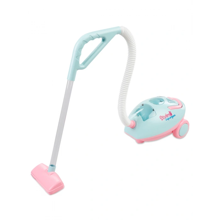 Büyük Pilli Neşeli Süpürgem Turkuaz - Pilli Oyuncak Süpüge - Elektirikli Süpürge Oyuncak - Işıklı Sesli Süpürge - Pilli Işıklı Sesli Süpürge