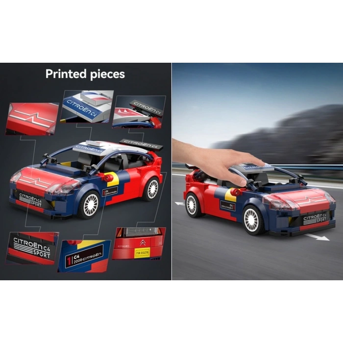 CADA Kumandalı CİTROEN C4 WRC Motorlu Araba Lego - Lego Setleri - CADA Mini Lego - Araba CADA Lego RC Araba