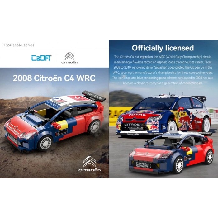 CADA Kumandalı CİTROEN C4 WRC Motorlu Araba Lego - Lego Setleri - CADA Mini Lego - Araba CADA Lego RC Araba