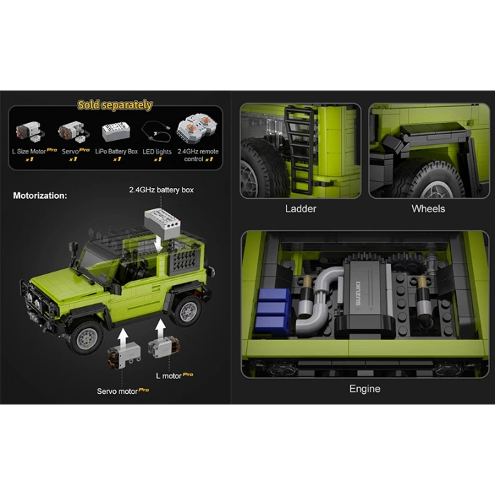 CADA Suzuki Jimny Araba Lego - Lego Setleri - CADA Mini Lego - Suzuki Jimny Araba Yarış Arabası