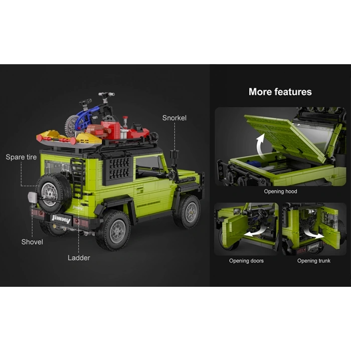 CADA Suzuki Jimny Araba Lego - Lego Setleri - CADA Mini Lego - Suzuki Jimny Araba Yarış Arabası