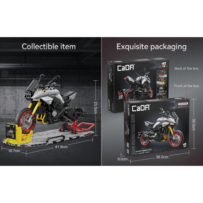 CADA Suzuki Katana 2022 Motosiklet Lego - Lego Setleri - CADA Mini Lego - Motorsiklet CADA Lego