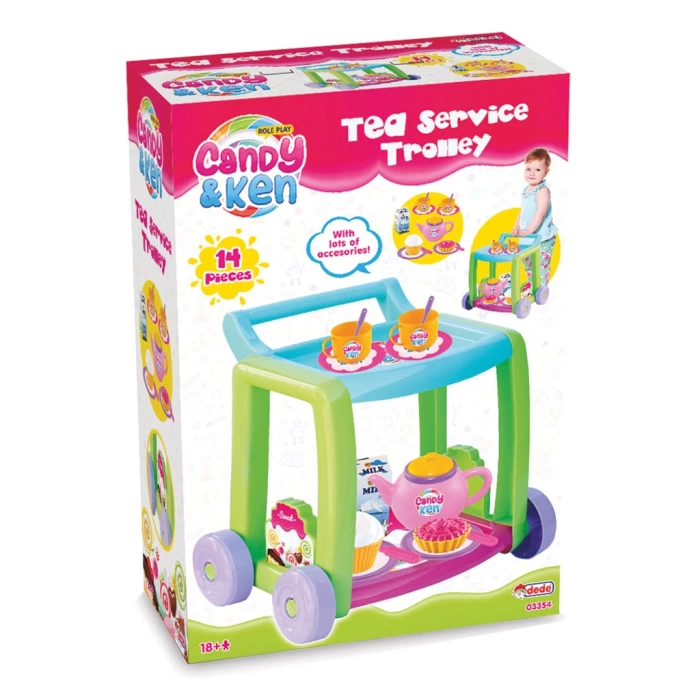Candy & Ken Çay Servis Arabası - Mutfak Setleri - Ev Oyuncak Setleri