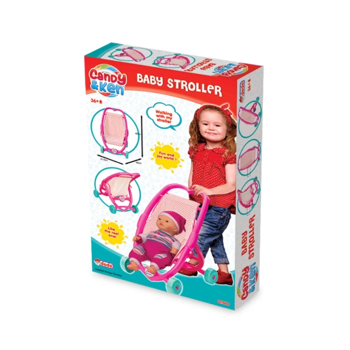 Candy & Ken Kalpli Puset - Bebek Arabası - Ev Eşyaları Seti - Ev Oyuncakları Seti