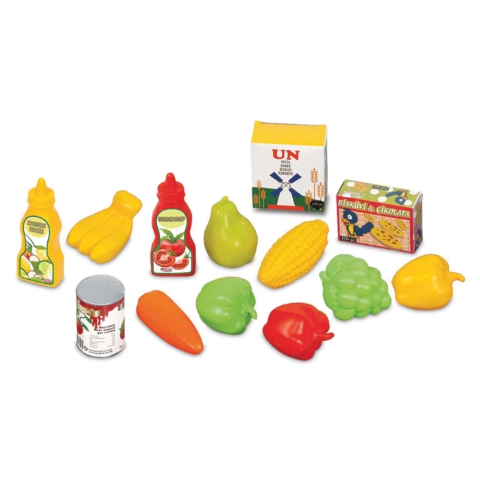 Candy & Ken Küçük Market Sepeti - Mutfak Setleri - Meyve Seti - Sebze Seti