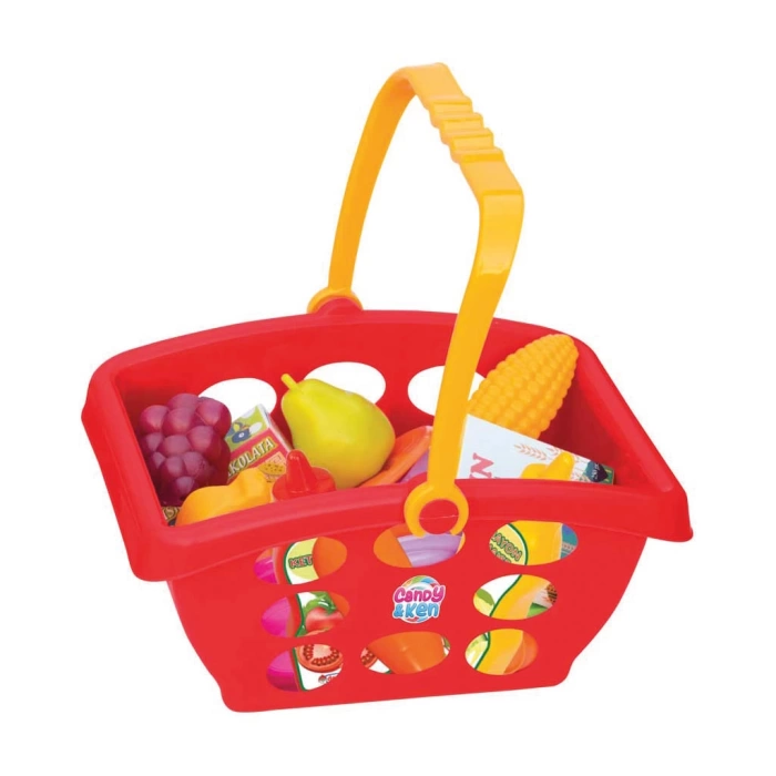Candy & Ken Küçük Market Sepeti - Mutfak Setleri - Meyve Seti - Sebze Seti