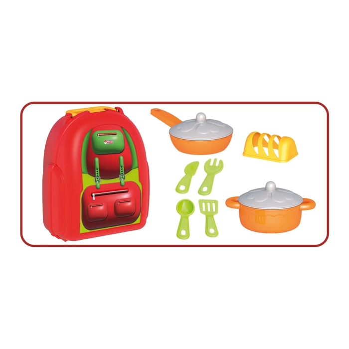 Candy & Ken Mutfak Set Sırt Çantası - Mutfak Setleri - Bulaşık Seti - Mutfak Gereçleri