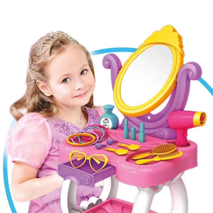 Candy & Ken Prenses Güzellik Masası - Güzellik Setleri - Kuaför Oyuncak Seti - Makyaj Seti