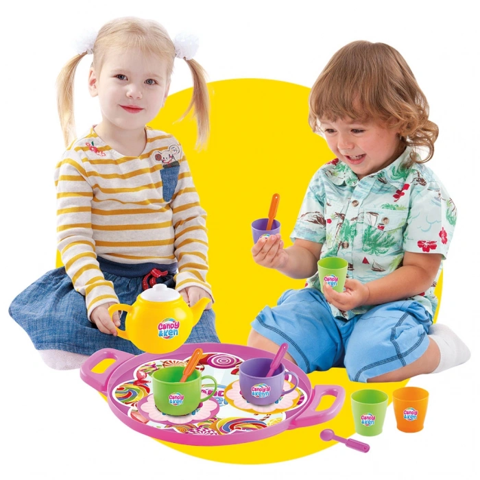 Candy & Ken Tepsili Çay Seti - Mutfak Setleri - Ev Oyuncak Setleri