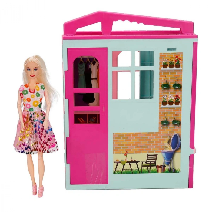 Cindy House Bebekli Oyun Evi - Ev Oyuncak - Lolanın Düşler Ev Seti - Barbie Ev Seti - Oyuncak Ev