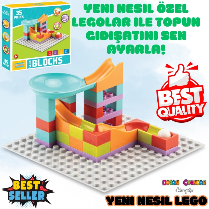 Creative Blok 35 Parça - Slide Blocks 35 Parça - Lego Oyuncakları - Yaratıcı Top Oyunu - Creative Lego