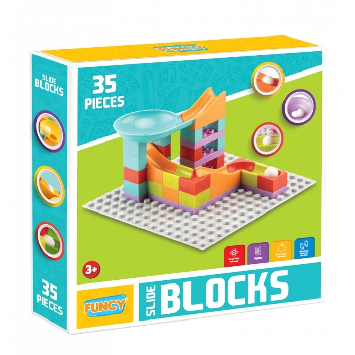 Creative Blok 35 Parça - Slide Blocks 35 Parça - Lego Oyuncakları - Yaratıcı Top Oyunu - Creative Lego