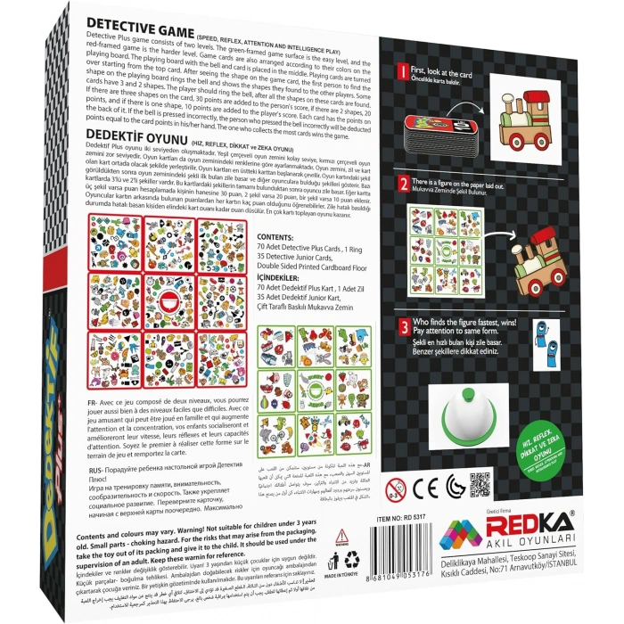 Dedektif Oyunu - Akıl ve Zeka Oyunu - Görsel Dikkat Oyunu - Redka Dedektif Plus Oyunu - Strateji Oyunu