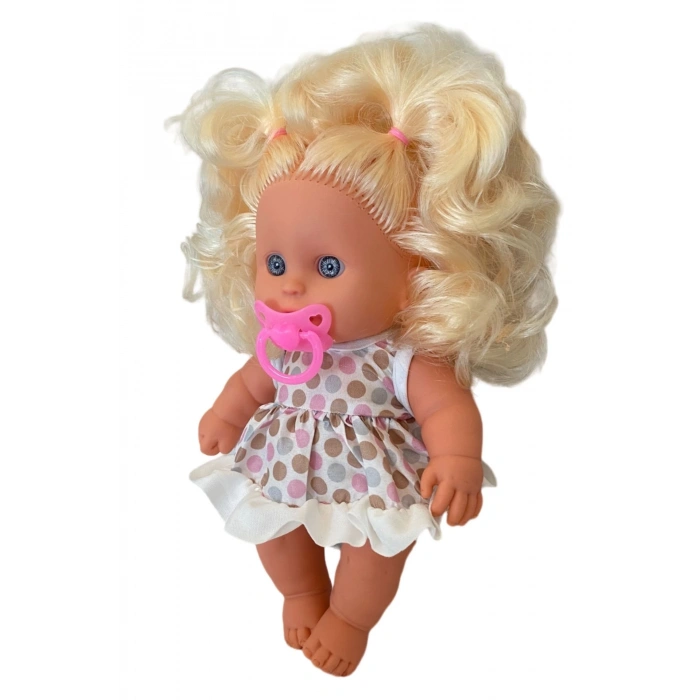 Derin Emzikli Saçlı Tombul Et Bebek 28 Cm. Kutulu - Emzikli Bebek - Saçlı Tombik Bebek - Saçlı Bebek - Tombul Bebek